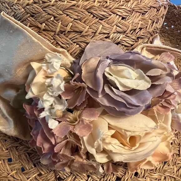Toucan Collection Straw Hat with Flowers & Raw Silk Ribbon main image 9